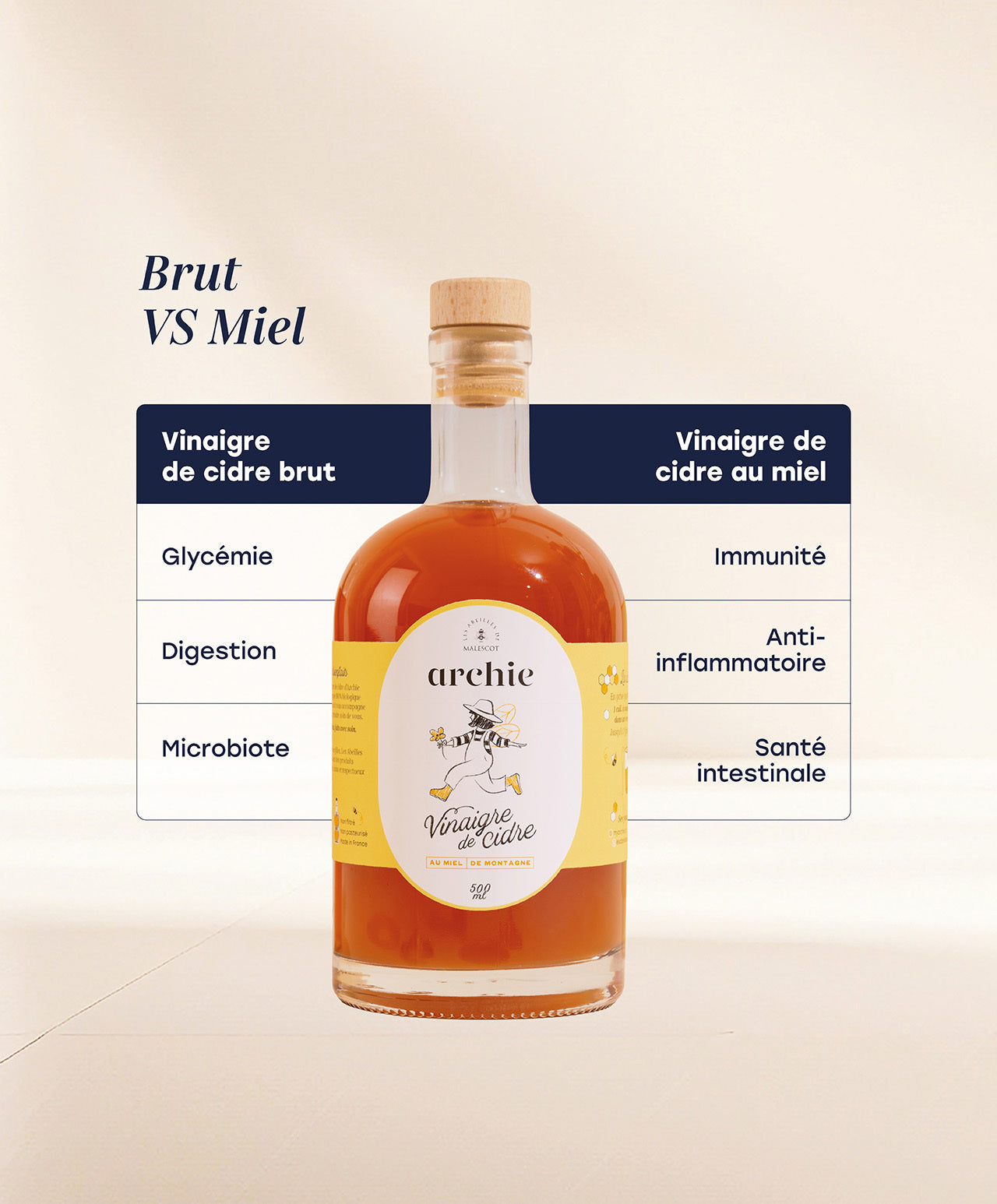 Vinaigre de cidre au miel
